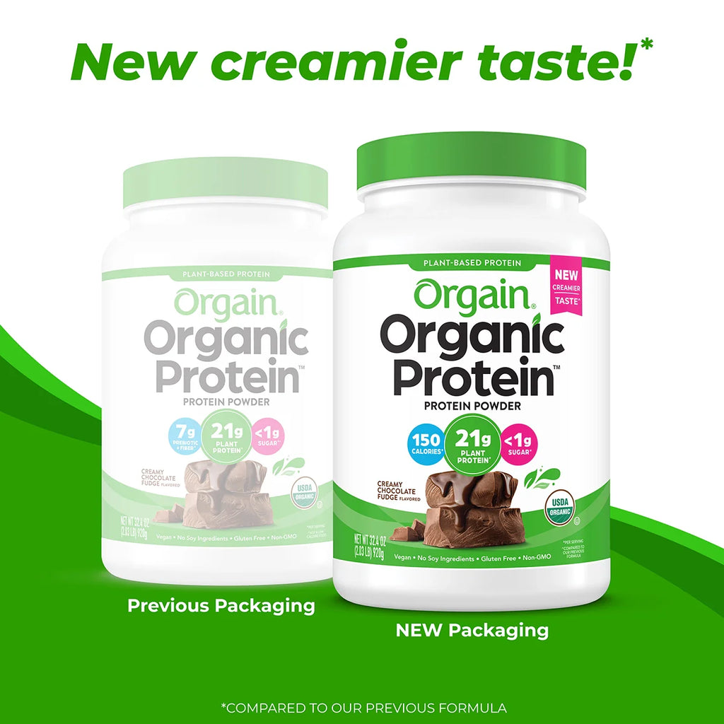 Organic Protein™ Plant Based Protein Powder - Creamy Chocolate Fudge