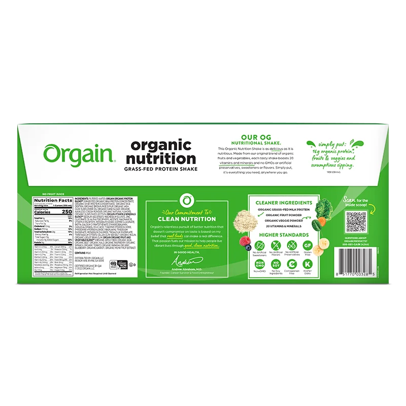 Organic Nutrition Shake - Creamy Chocolate Fudge