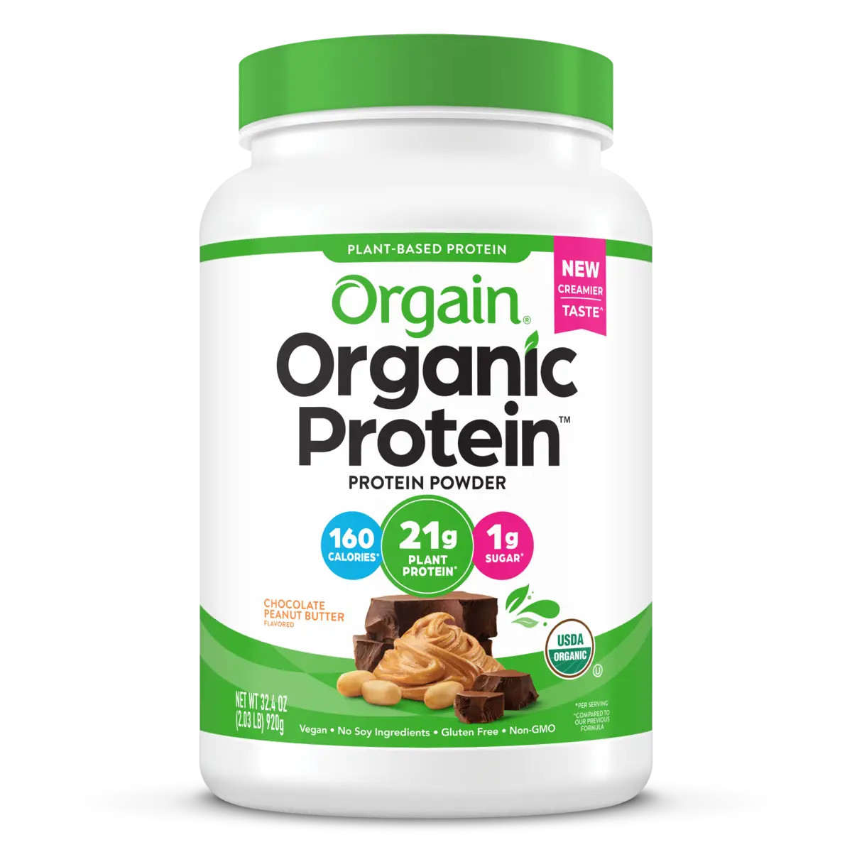 Organic Protein™ Plant Based Protein Powder - Chocolate Peanut Butter