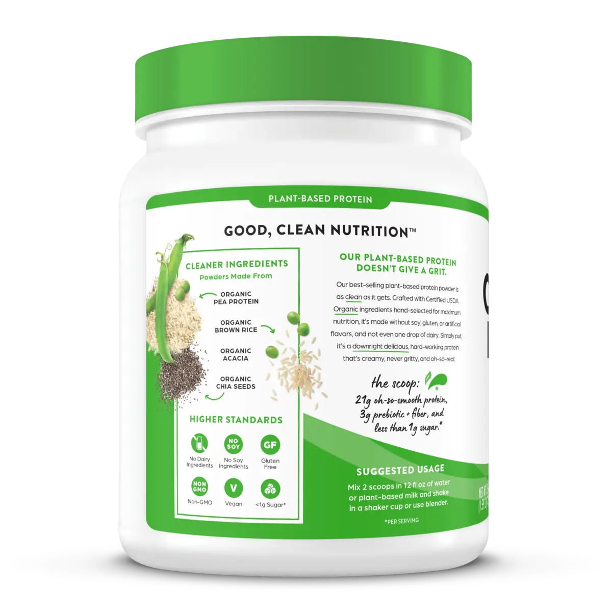 Organic Protein™ Plant Based Protein Powder - Natural Unsweetened