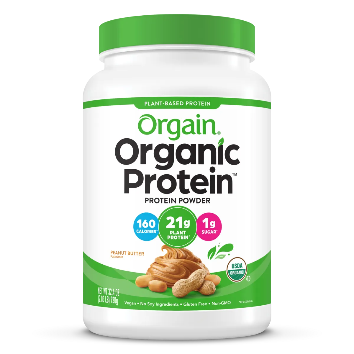 Organic Protein™ Plant Based Protein Powder - Peanut Butter