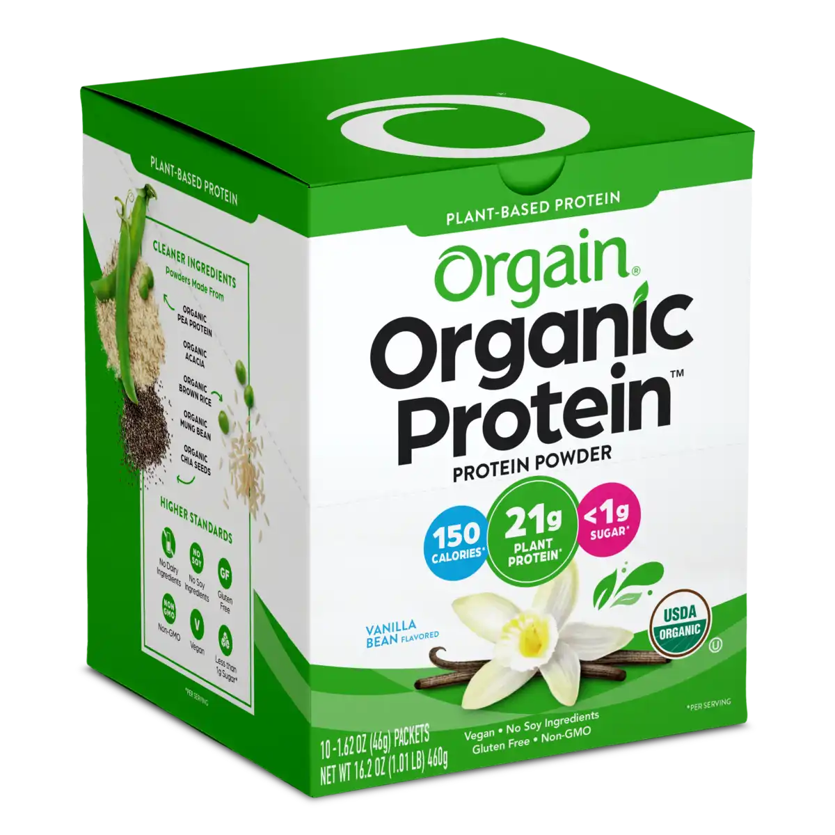Single Serve Organic Protein™ Plant Based Protein Powder - Vanilla Bean