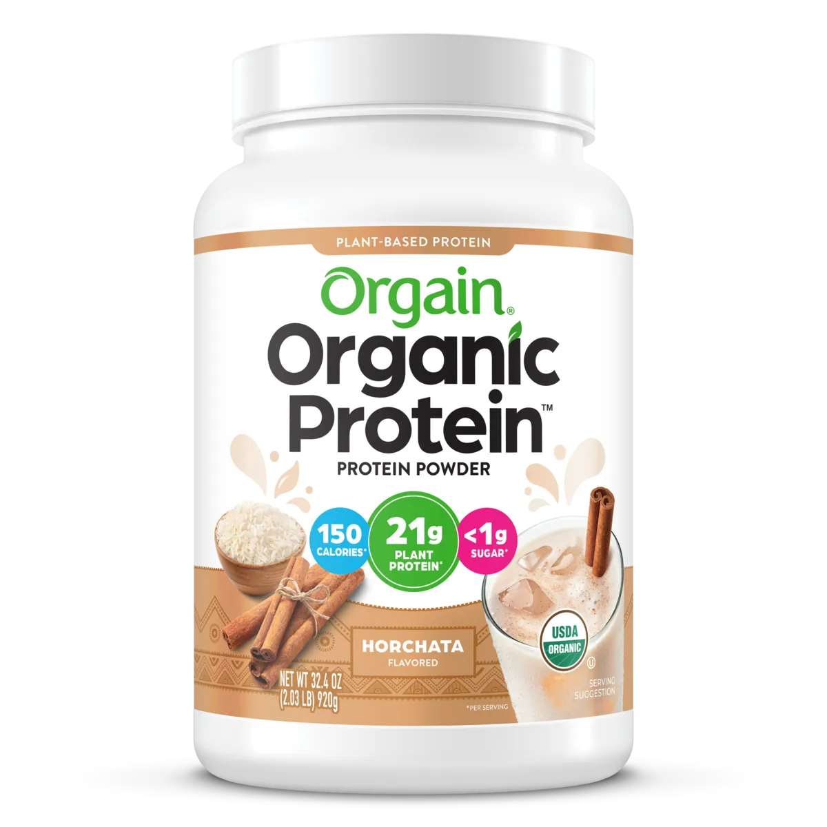 Organic Protein™ Plant Based Protein Powder - Horchata