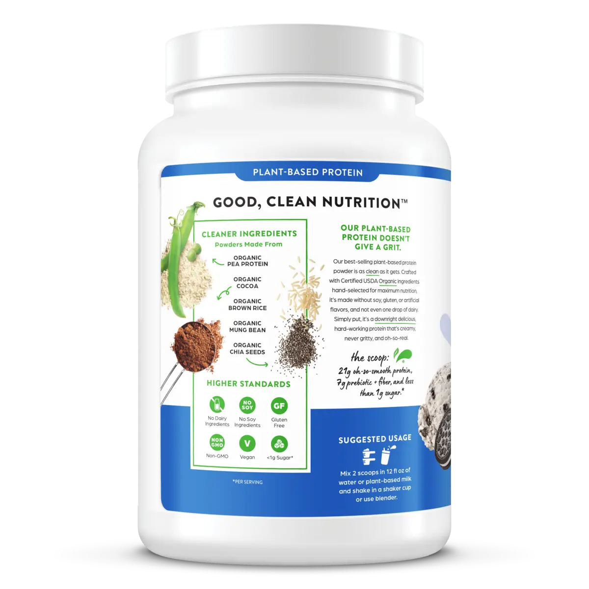 Organic Protein™ Plant Based Protein Powder - Cookies 'n Cream