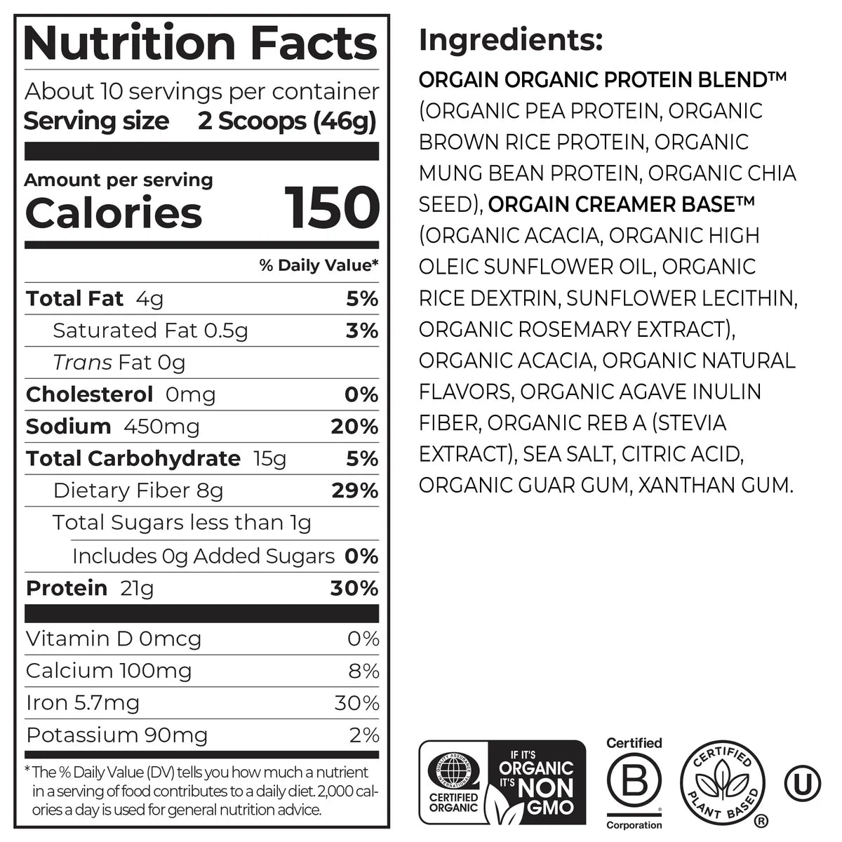 Organic Protein™ Plant Based Protein Powder - Fruity Cereal